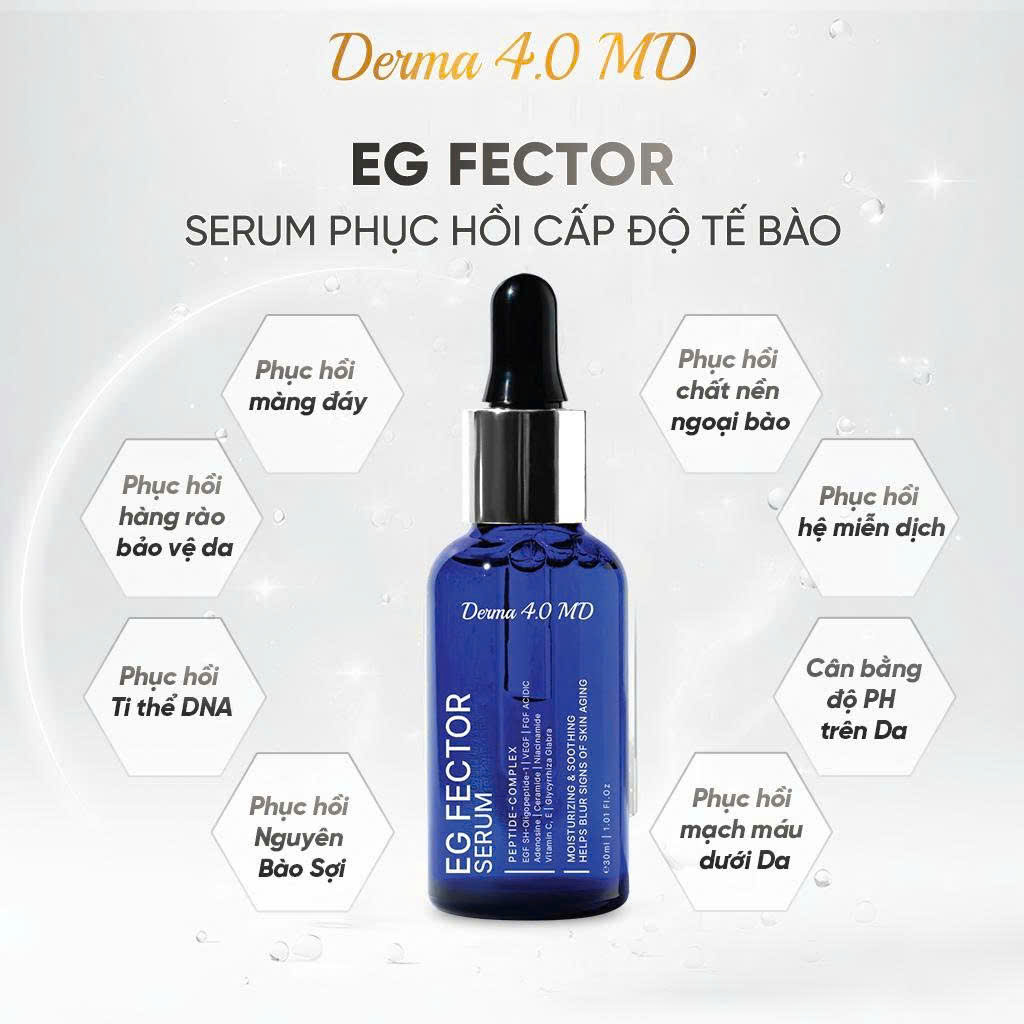 Serum tái tạo phục hồi cấp độ tế bào là gì? EGF của Derma 4.0 MD giúp phục hồi tế bào hiệu quả